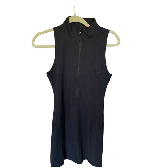 Anthropologie Victory Ribbed Mini Dress – Half‑Zip, Built‑In Shorts S/M/L NWT - Picture 5 of 5